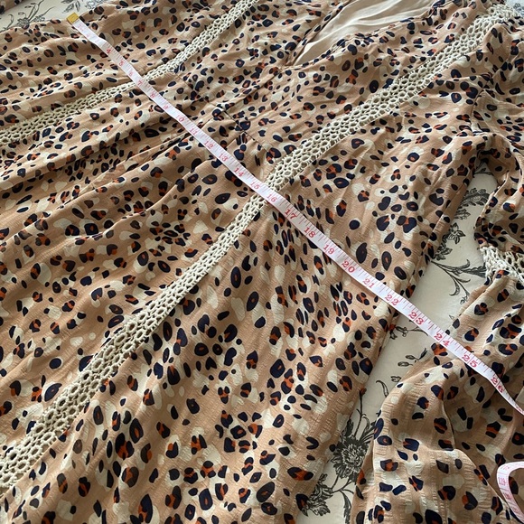 Indikah Animal Print Leopard Flowy Tunic Dress Size M - Picture 10 of 11